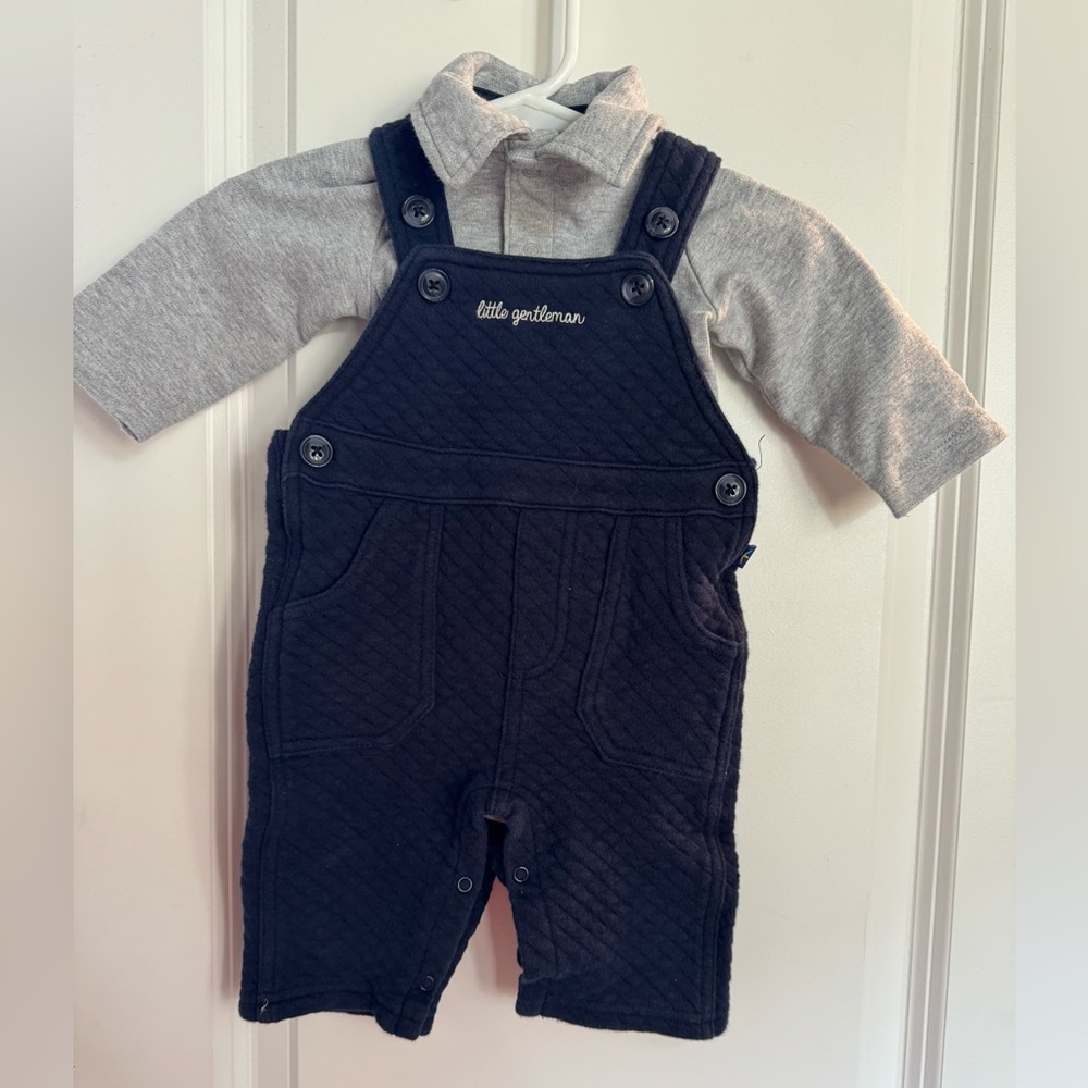 3 months little gentleman overalls